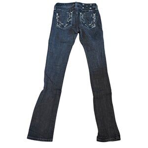 Miss Me Womens Skinny Jeans Size 14 Black Denim Embellished Pockets